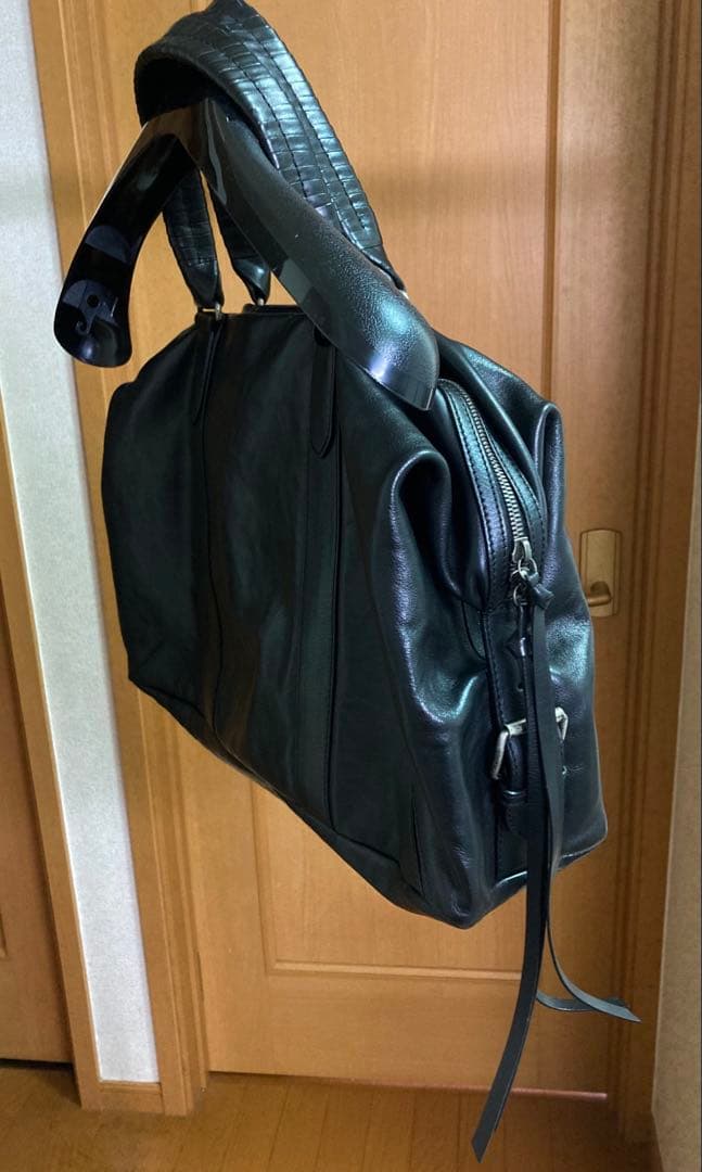 ANN DEMEULEMEESTER ボストンバッグ レザー 黒
