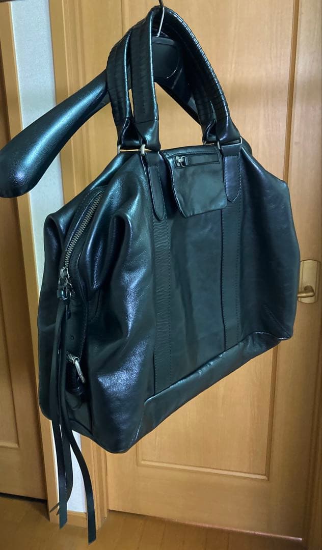 ANN DEMEULEMEESTER ボストンバッグ レザー 黒