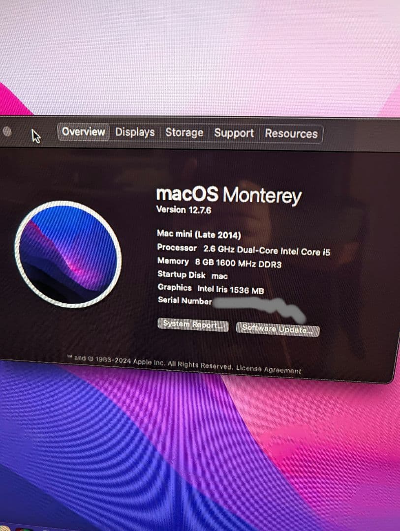 ミニPC Apple Mac mini (Late 2014) 8GB, 480GB