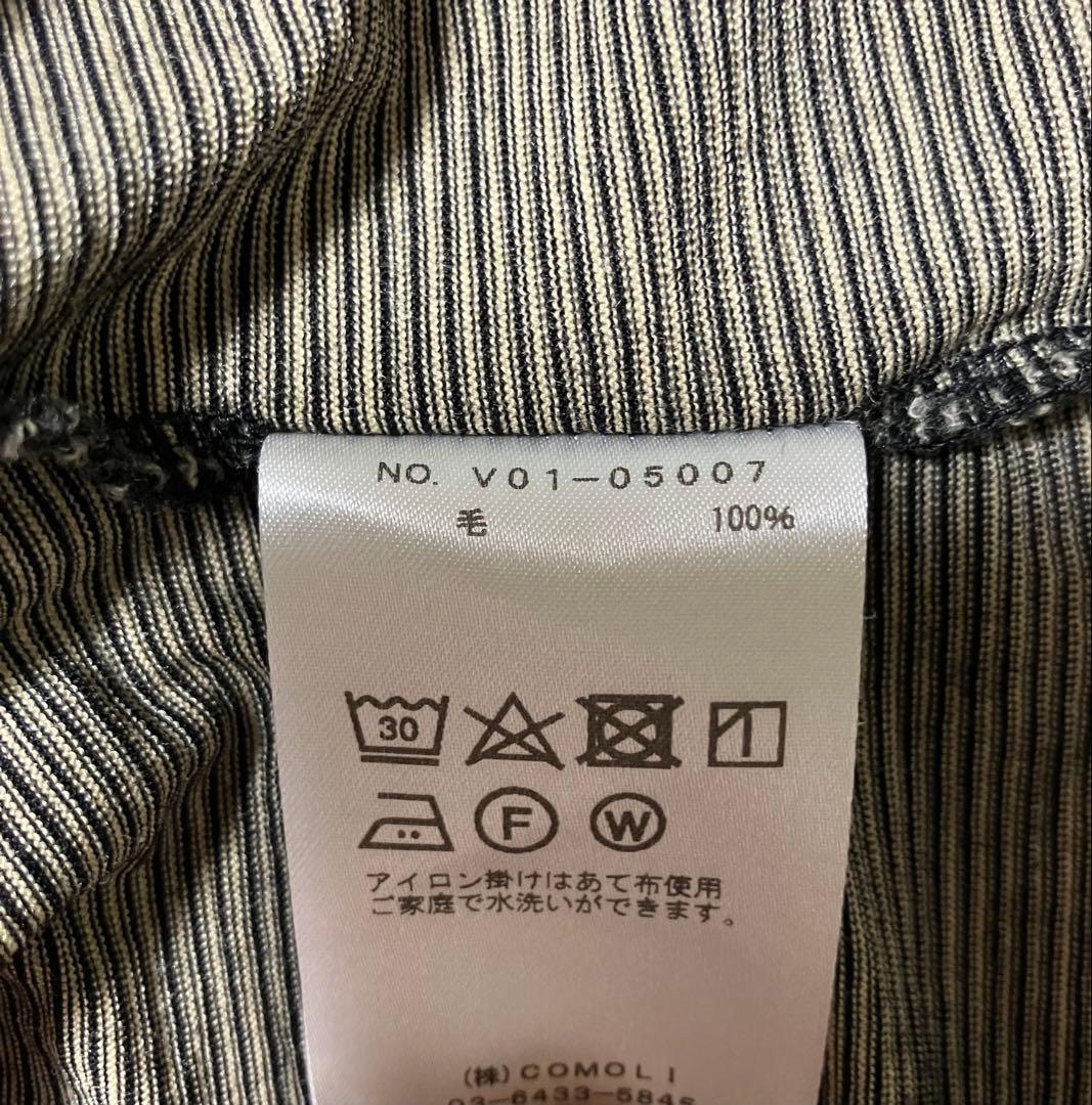 comoli サマーウール天竺TシャツBORDERサイズ3