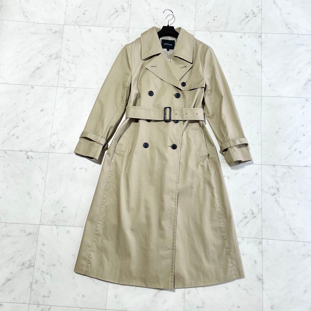 新品　UNTITLED トレンチコート　コットン　はっ水　ベージュ　00 XS