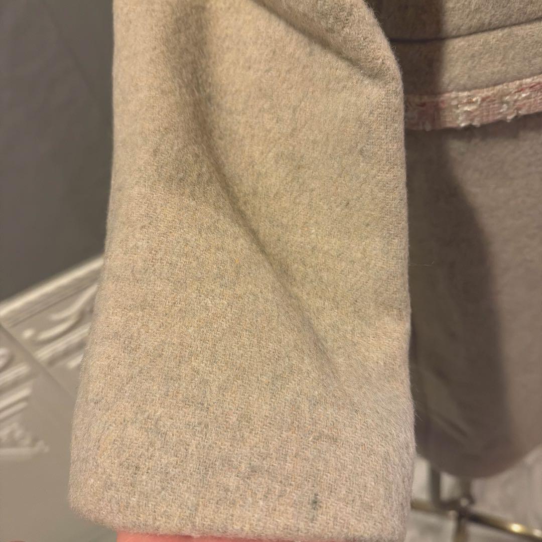 【6万円】Karl LAGERFELD マルチツイードデザイン　チェスターコート