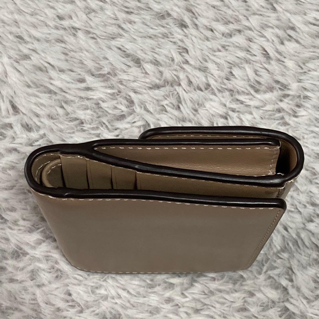 美品 CP254 COACH コーチ 二つ折り財布 ベージュ 保存袋付き 女性用