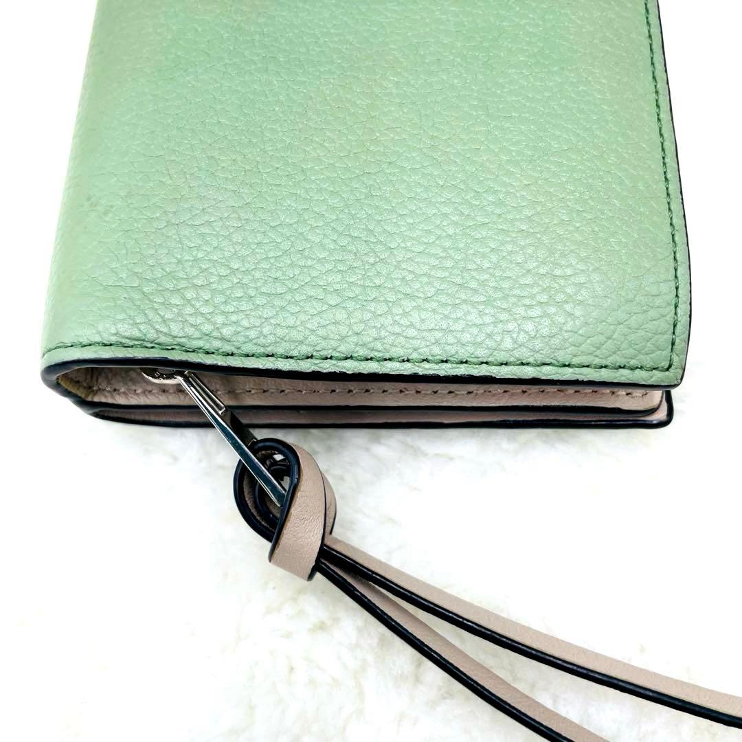 美品 ロエベ LOEWE 2つ折り 財布 コンパクトジップウォレット 付属品完備