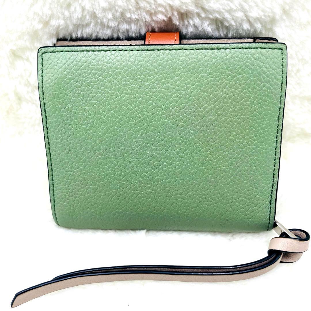 美品 ロエベ LOEWE 2つ折り 財布 コンパクトジップウォレット 付属品完備