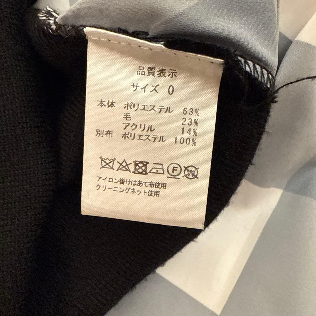 OBLI ブラック 長袖 トップス チェック柄