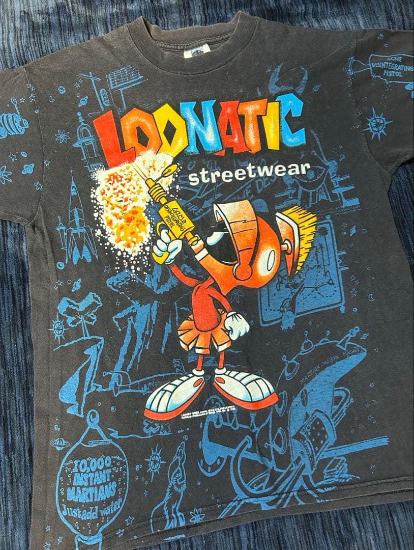最終値下げ 総柄 マービンザマーシャン ルーニーテューンズ 90s Tシャツ