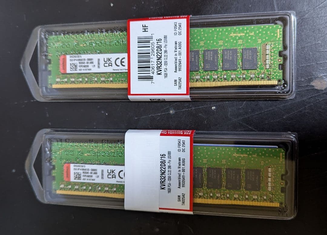 【新品・未開封】キングストン DDR4-3200 16GB×2枚（計32GB）