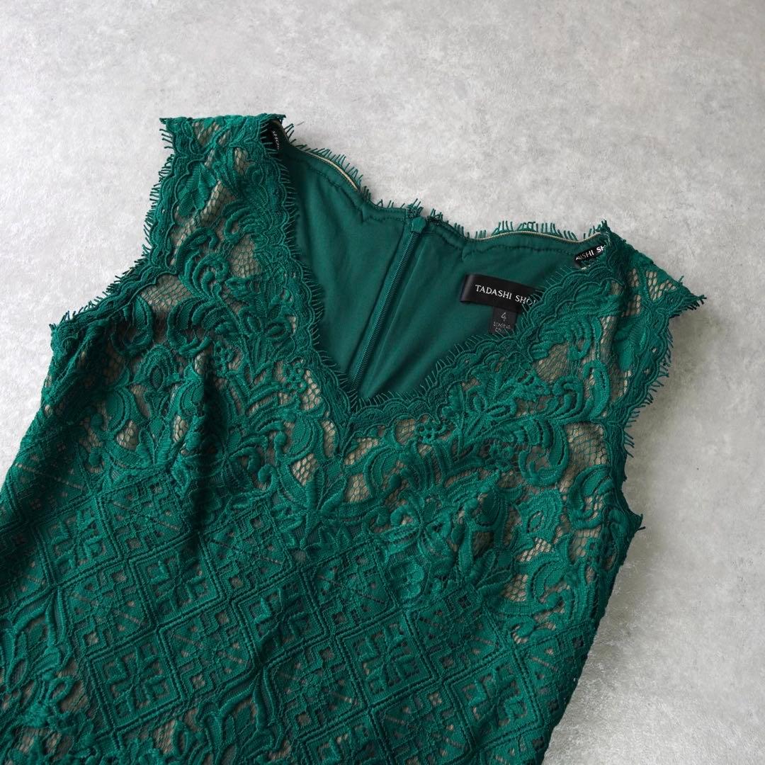 金*卵様 美品 TADASHI SHOJI タダシ ショウジ ノースリーブ ワン