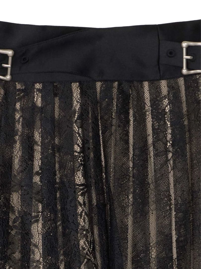 スカート LAYERED LACE PLEATS SKIRT