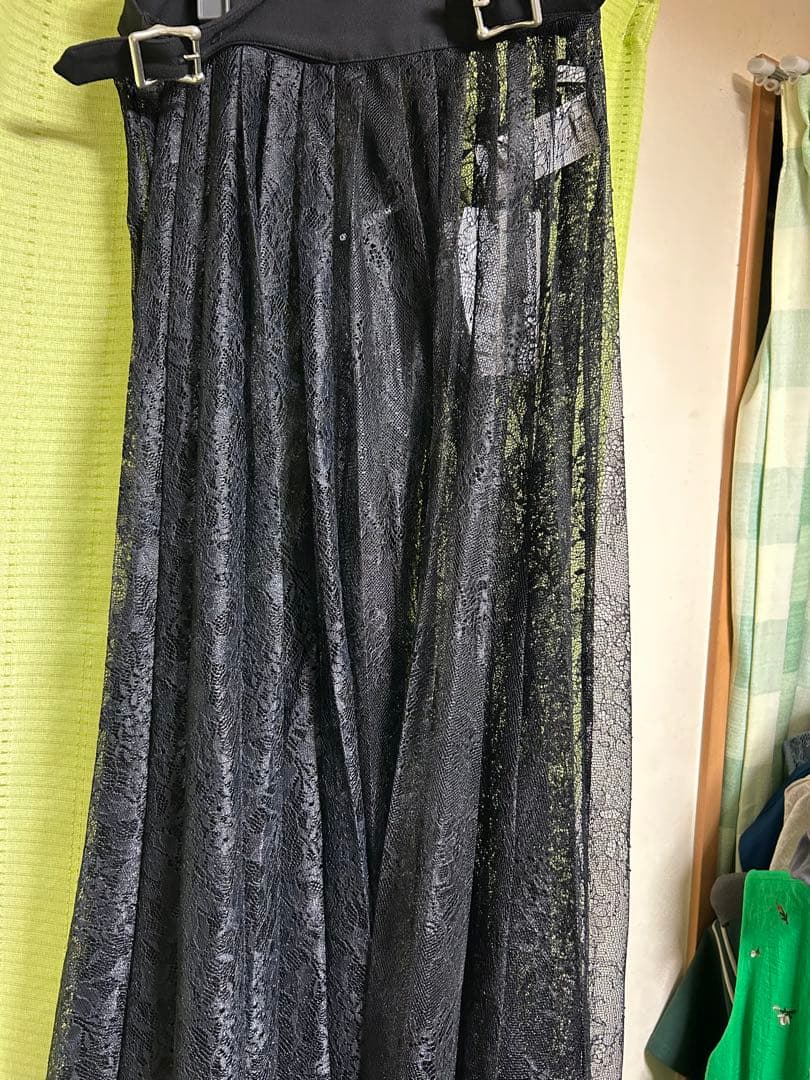 スカート LAYERED LACE PLEATS SKIRT