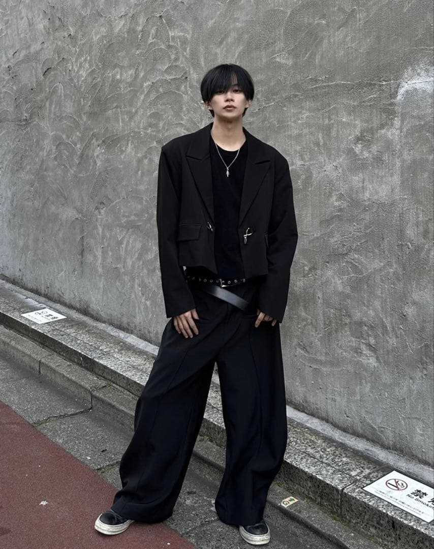 ジャケット・アウター mettal buckle cropped jacket