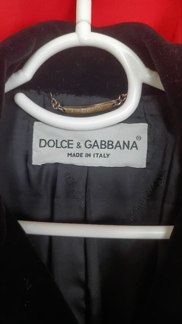 DOLCE & GABBANA ベルベットジャケット ブラック