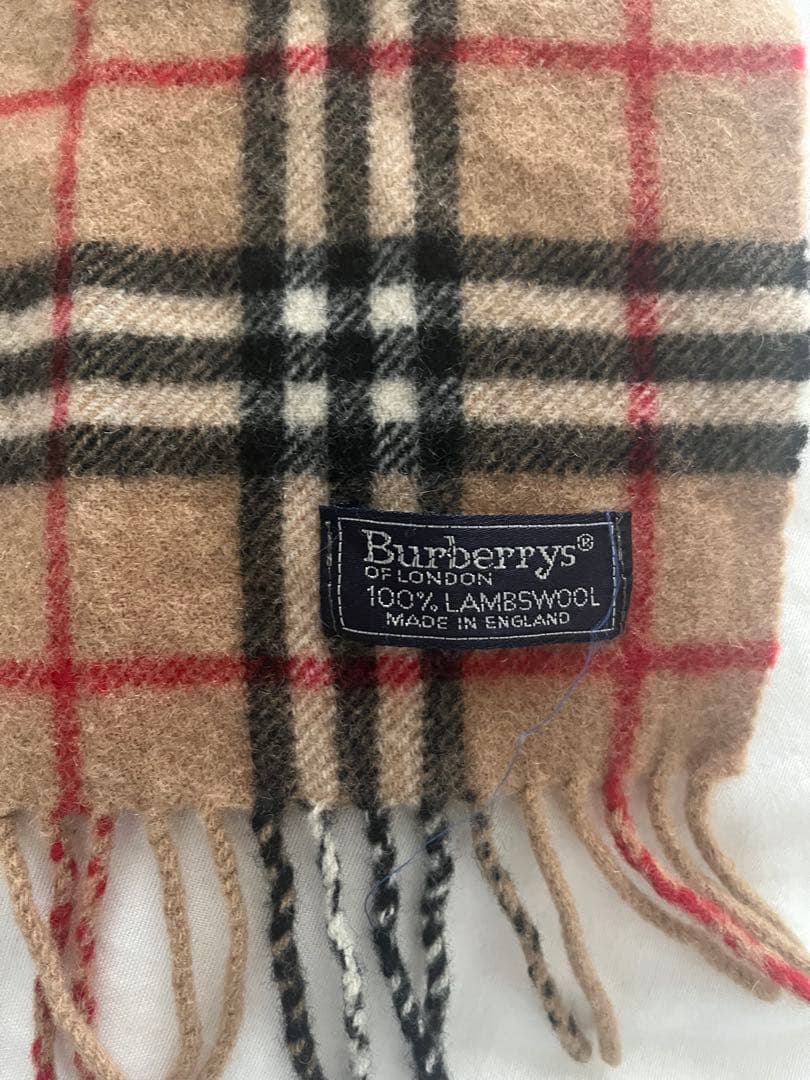 Burberry's 100%ラムウール マフラー チェック柄