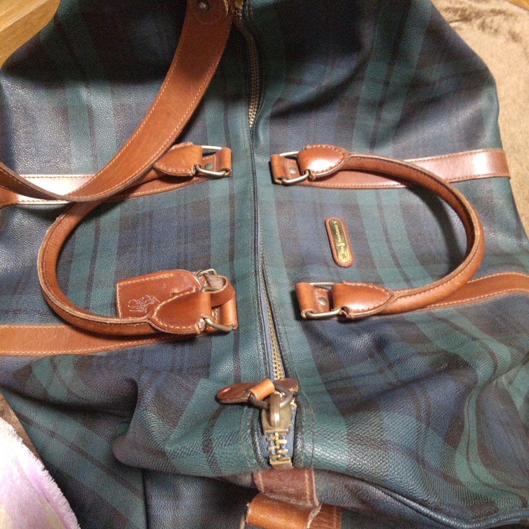 Polo Ralph Lauren ボストンバッグ　旅行鞄　 緑チェック　大