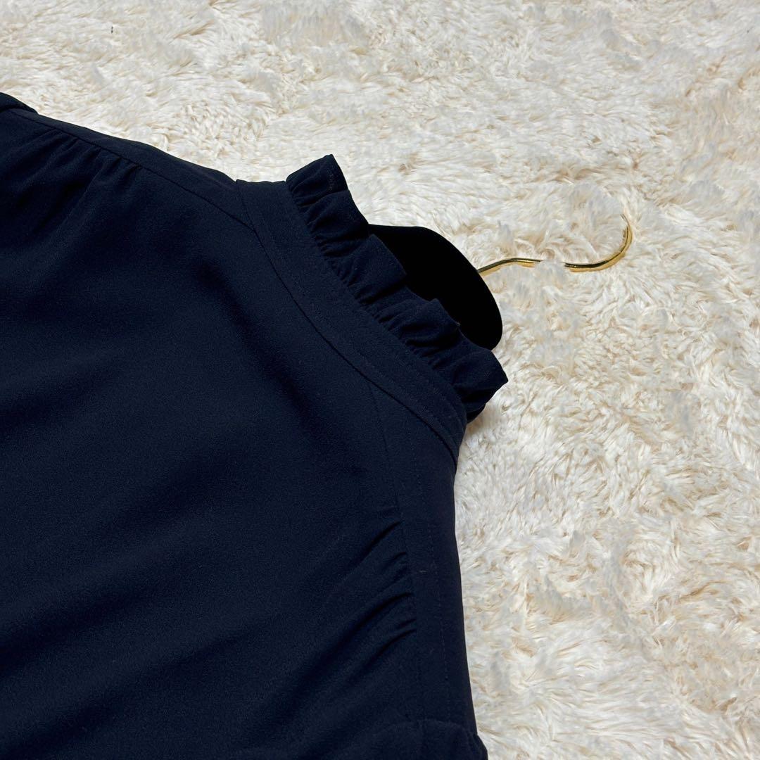 A.P.C アーペーセー　ワンピース　ベルト付　Aライン　ネイビー　フリル　長袖