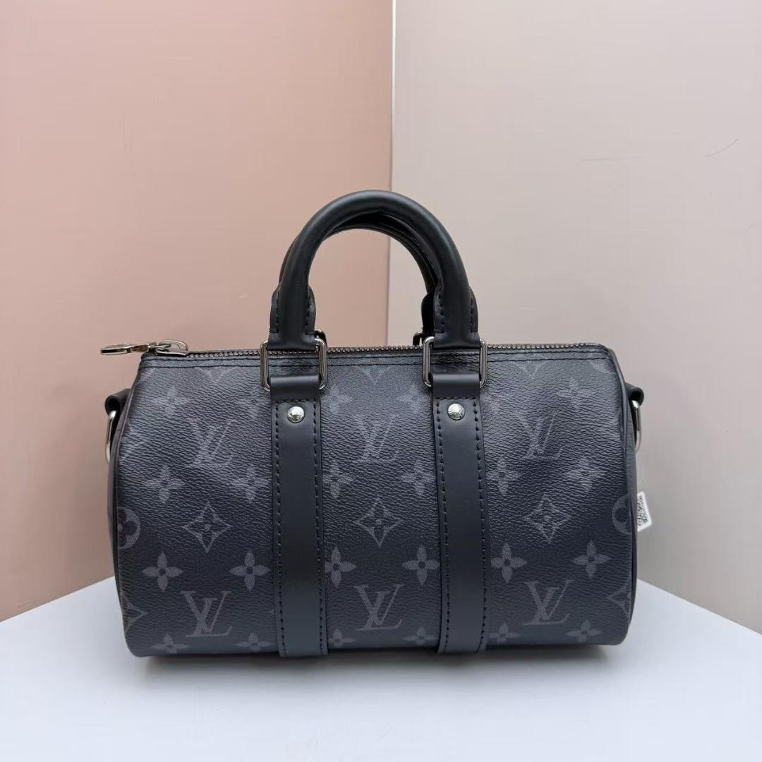優良品Louis ⭐️Vuitton グレー ボストンバッグ~~