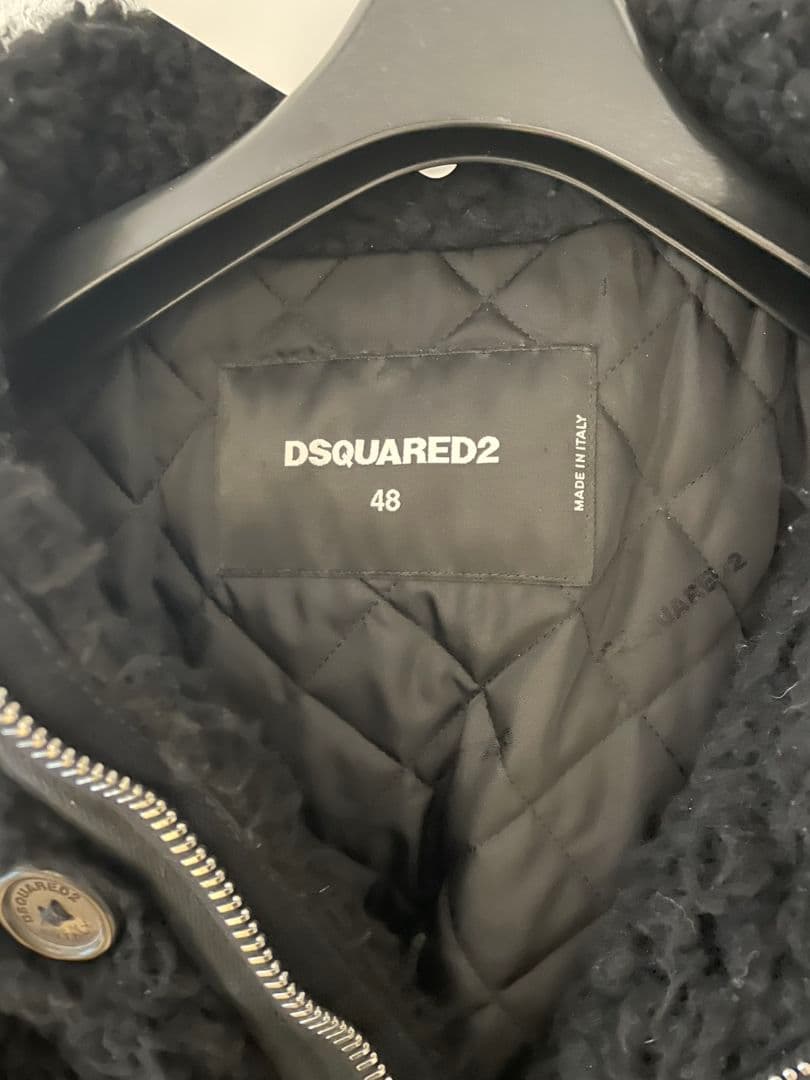 ジャケット・アウター D SQUARED2 FAUX SHEARLING HOODED COAT