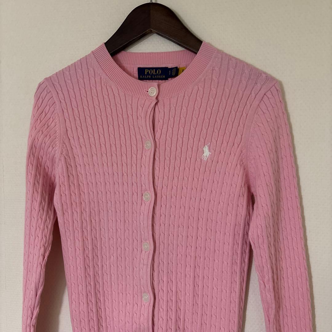 POLO RALPH LAUREN ニットカーディガン　ピンク　サイズS