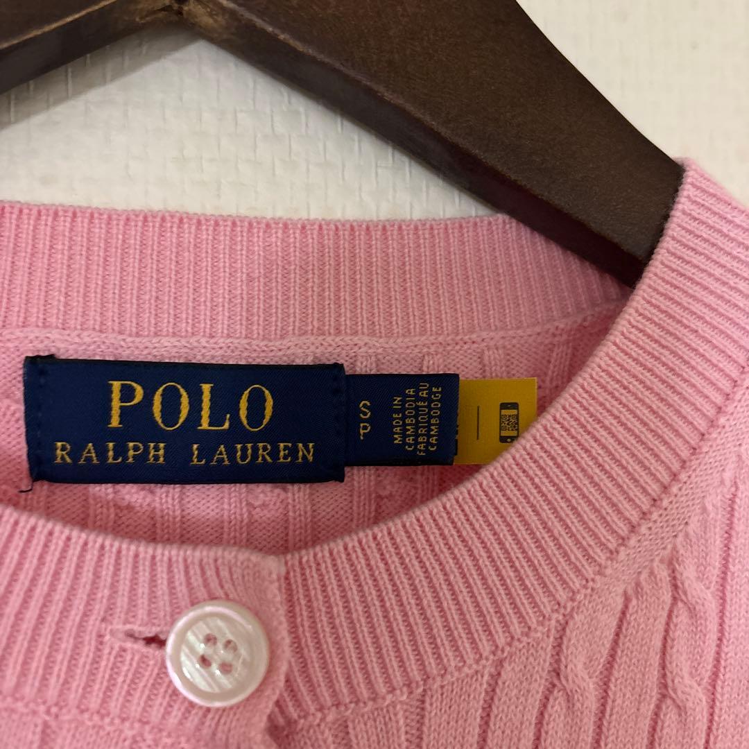 POLO RALPH LAUREN ニットカーディガン　ピンク　サイズS