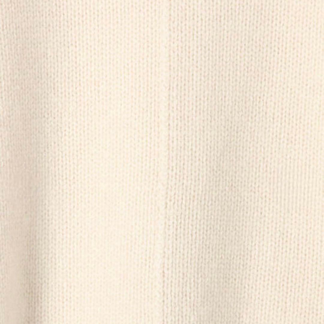 美品 マカフィー カシミヤ混 ハイネック セーター ニット スタンドネック 白