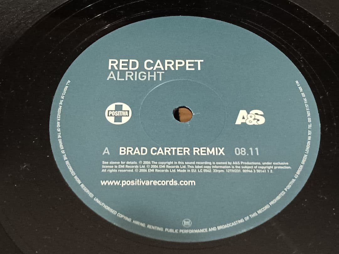 RED CARPET - ALRIGHT 12インチ レコード 2006年 良品