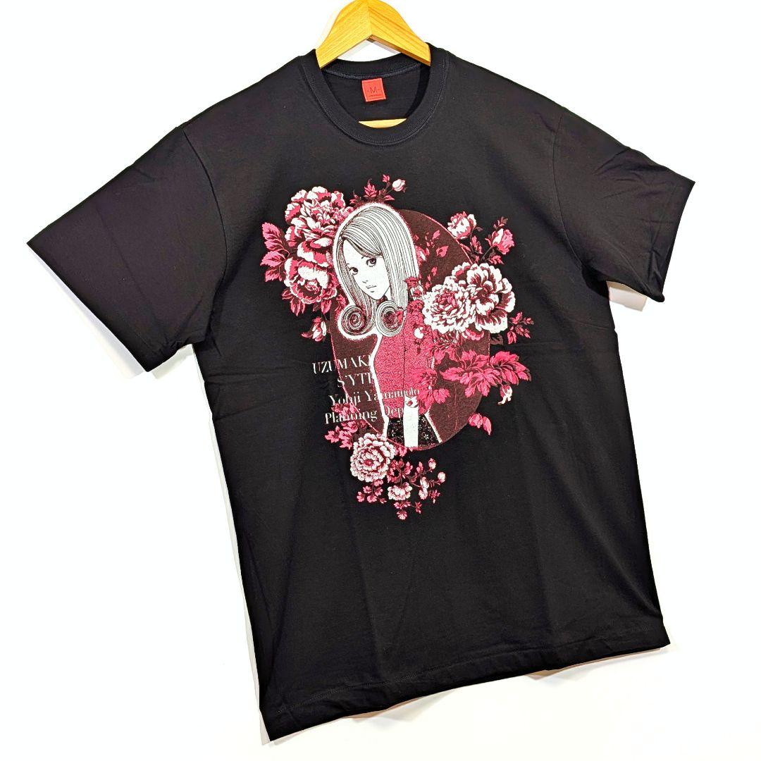 ヨウジヤマモト×うずまき 五島桐絵花柄 Tシャツ Mサイズ ブラック 新品