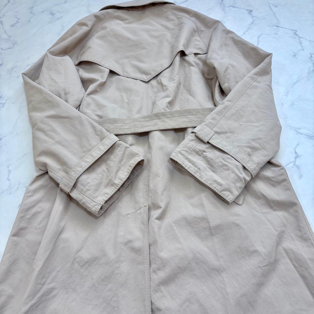 美品 MaxMara レインウェア ダブルトレンチコート ロング ベージュ 36