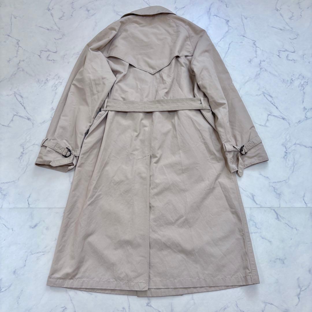美品 MaxMara レインウェア ダブルトレンチコート ロング ベージュ 36