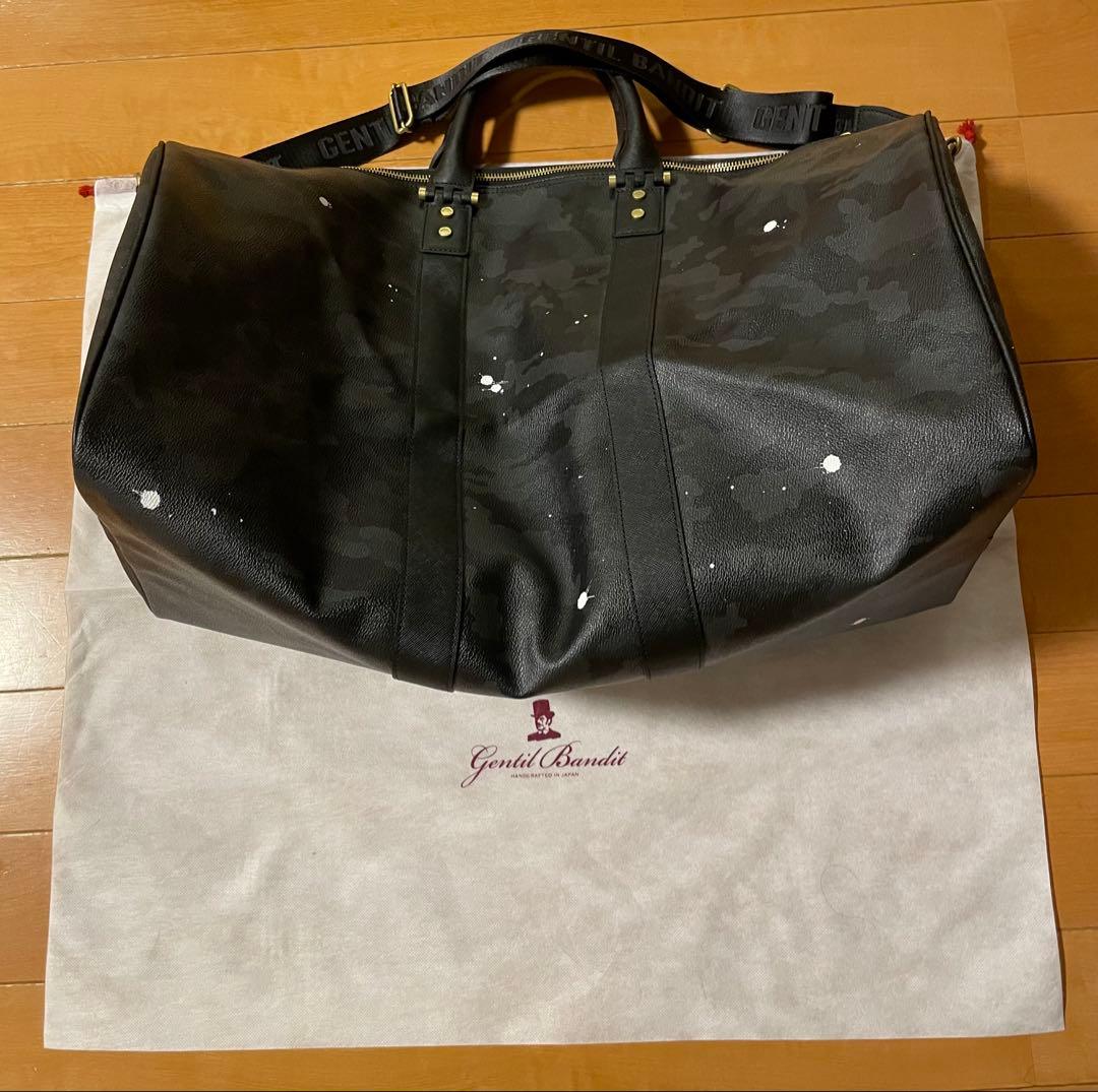 GENTIL BANDIT ブラックカモ　ボストンバッグ