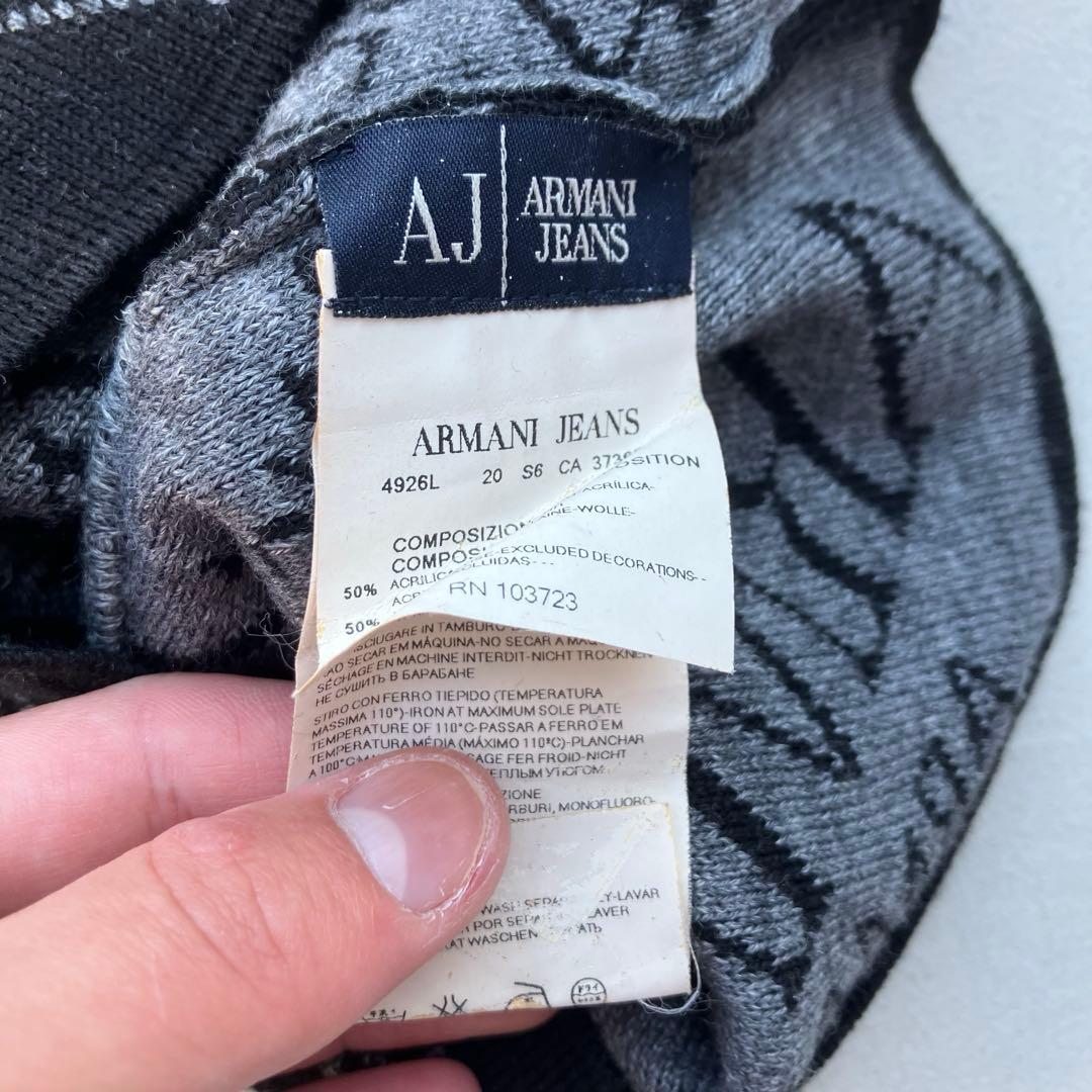 帽子 00s ARMANI Wool Black Beanie