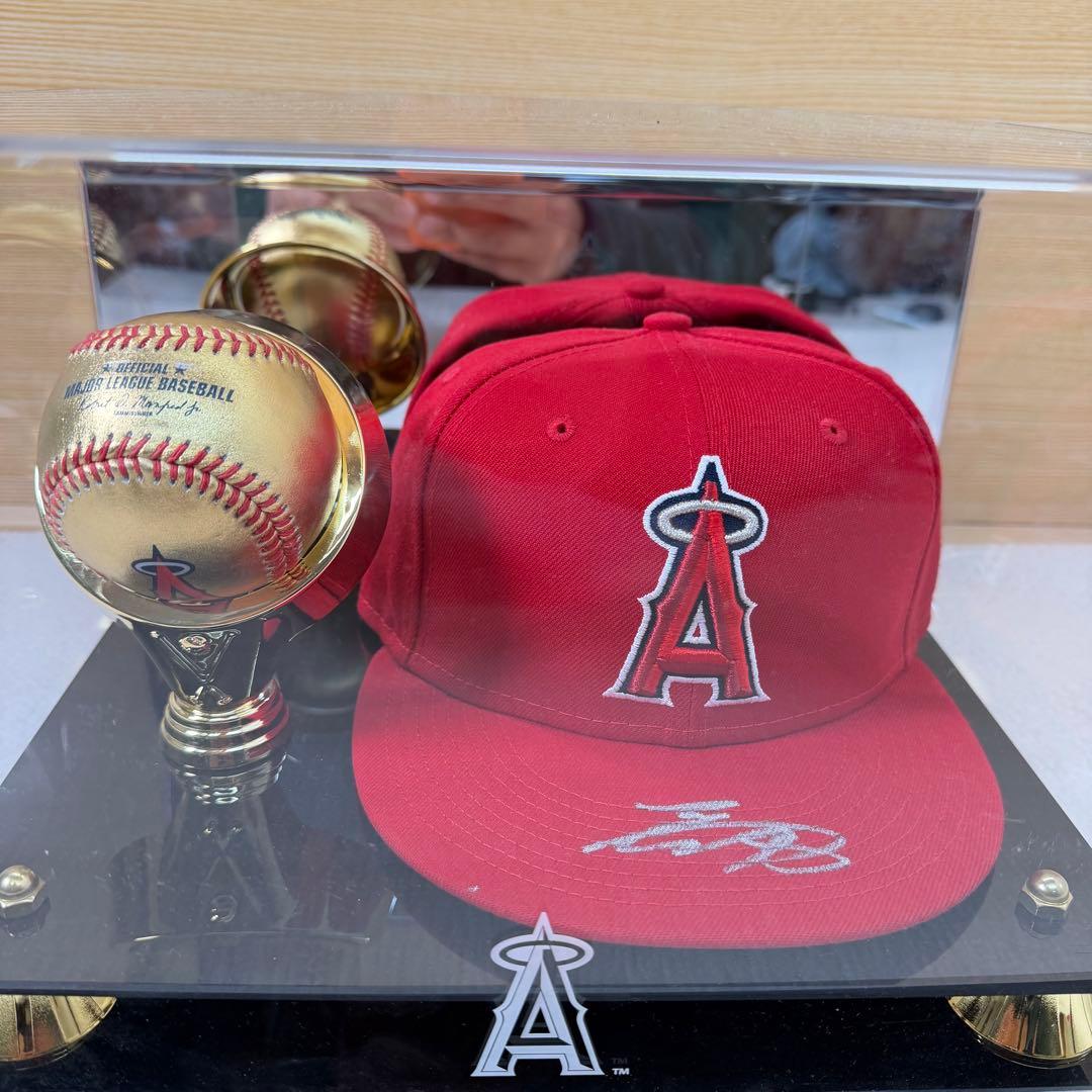 大谷翔平 直筆サイン キャップ エンゼルス MVP 二刀流 MLB 公認