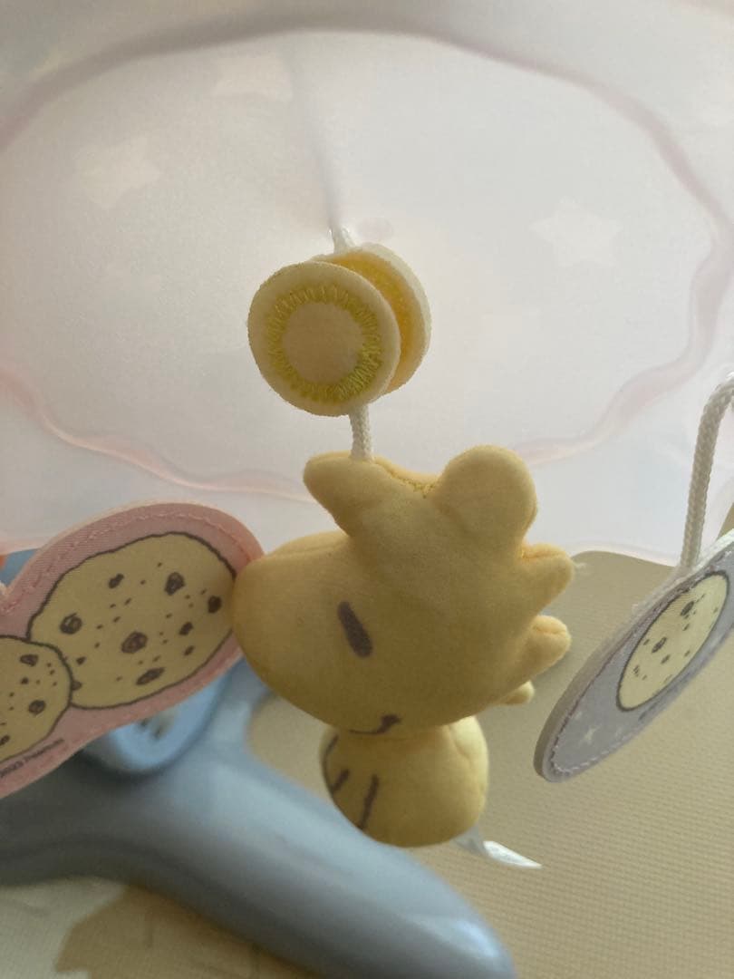 【箱・説明書・電池付き】スヌーピー　やわらかガラガラメリープレミアム