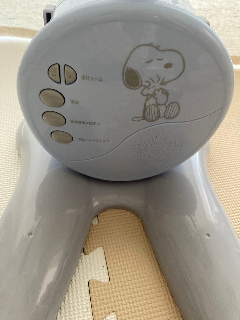 【箱・説明書・電池付き】スヌーピー　やわらかガラガラメリープレミアム