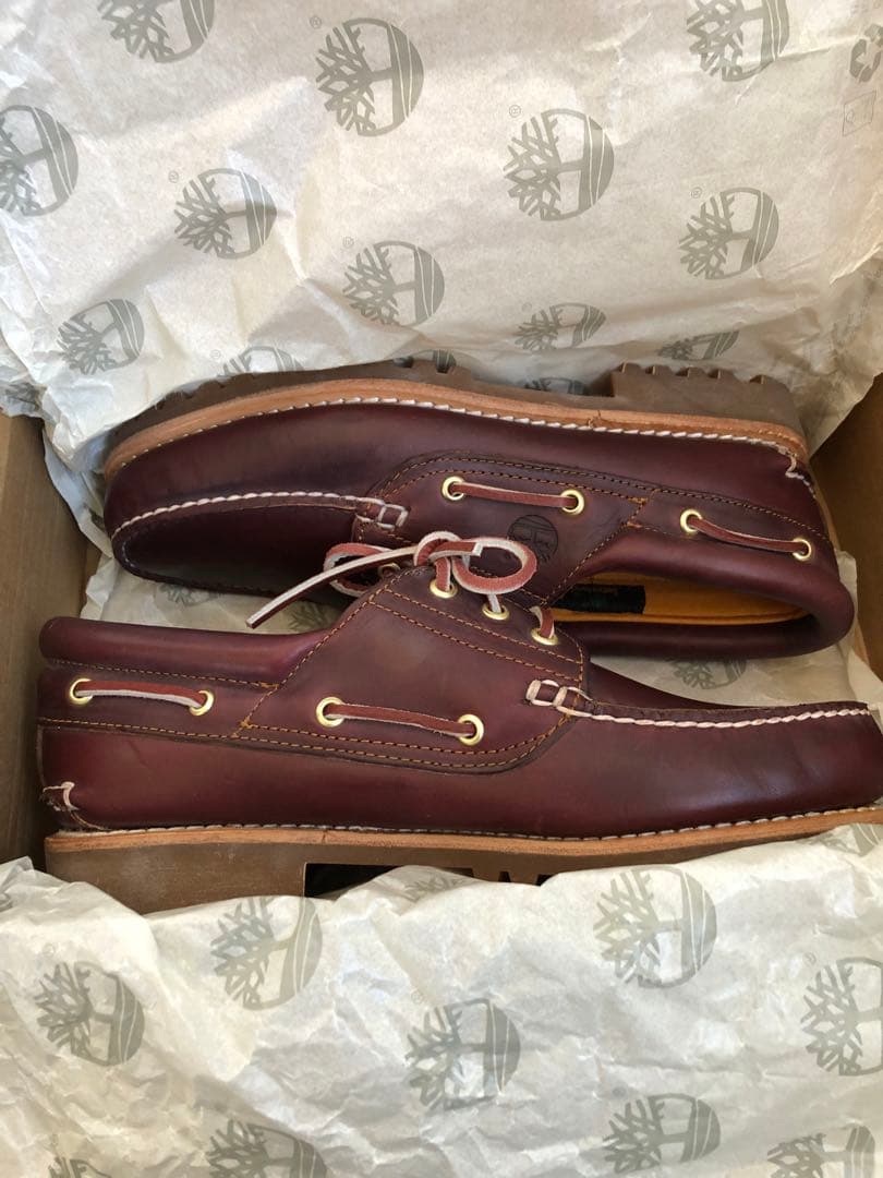新品未使用 Timberland 3EYE バーガンディ モカシン 27cm