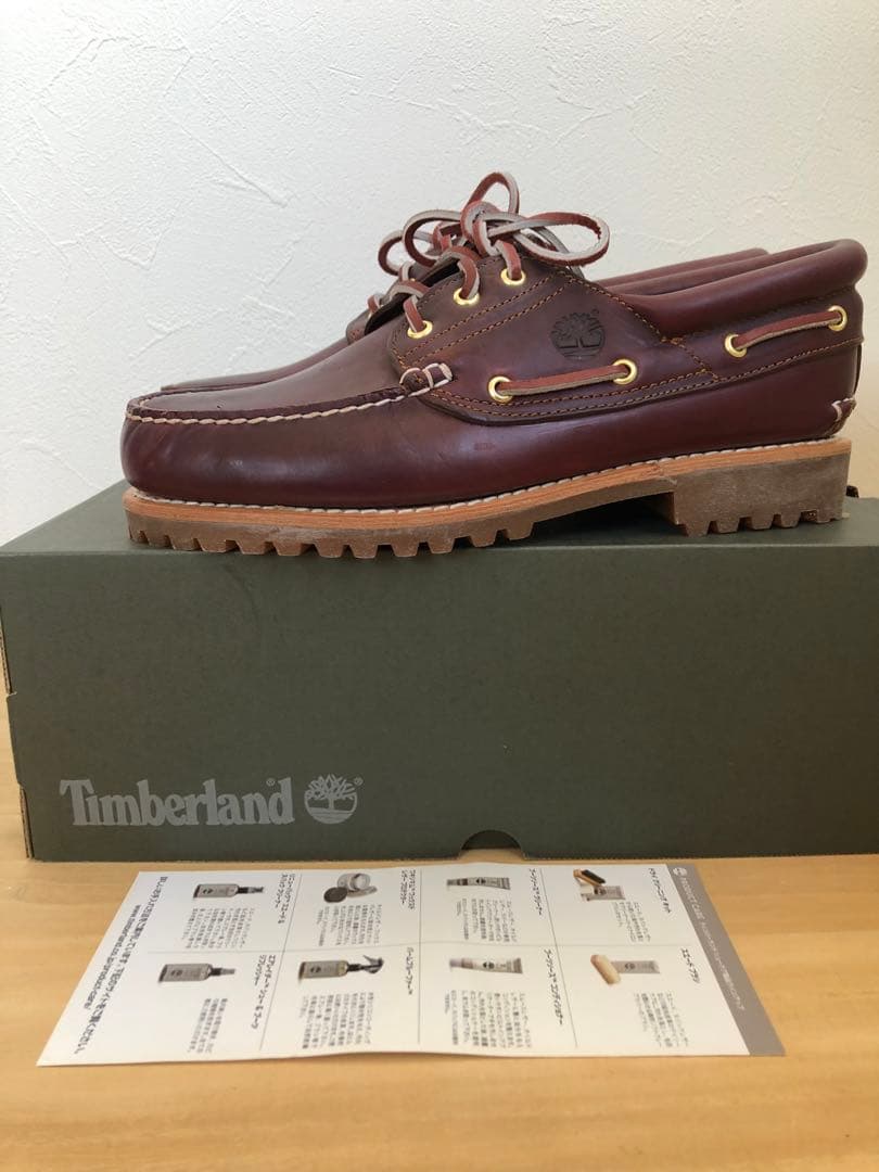新品未使用 Timberland 3EYE バーガンディ モカシン 27cm