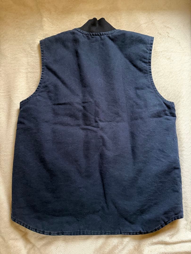 90〜00's Carhartt duck vest NAVY