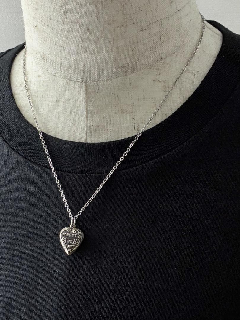 スウィートハートジュエリー 勿忘草 シルバー ヴィンテージネックレス NAVY