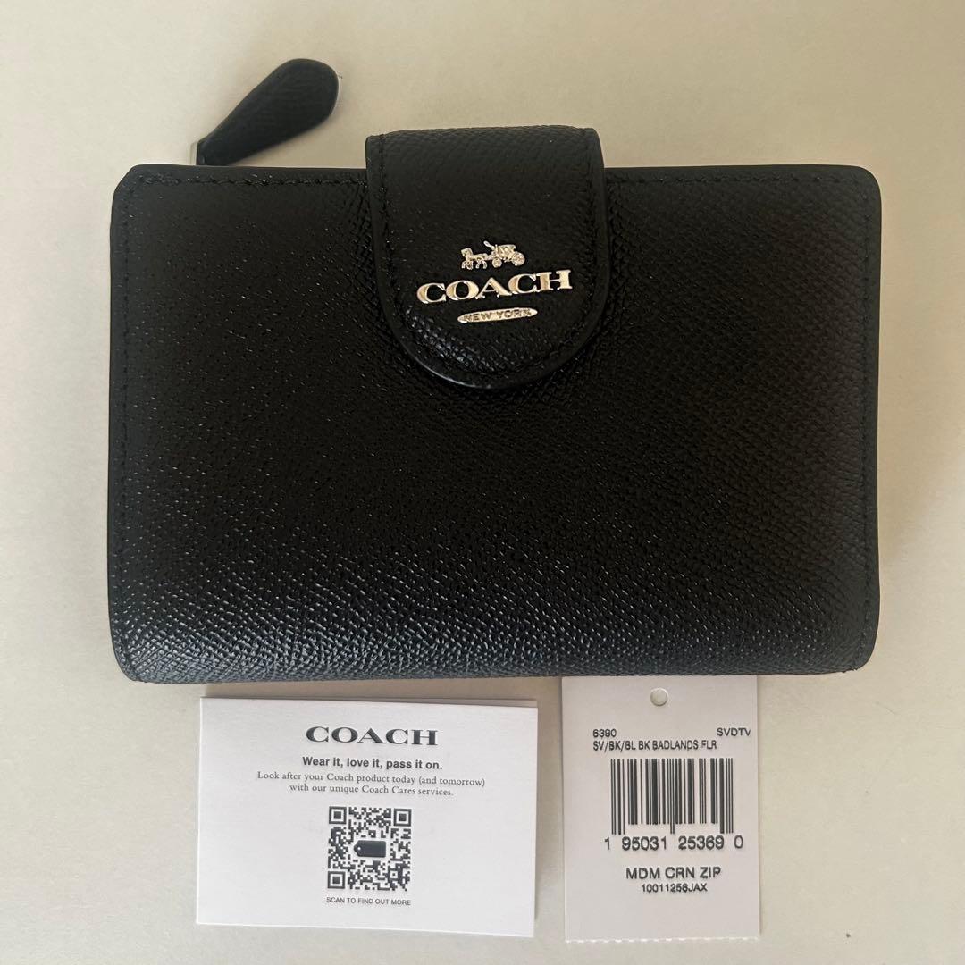 COACH 二つ折り財布 ブラック