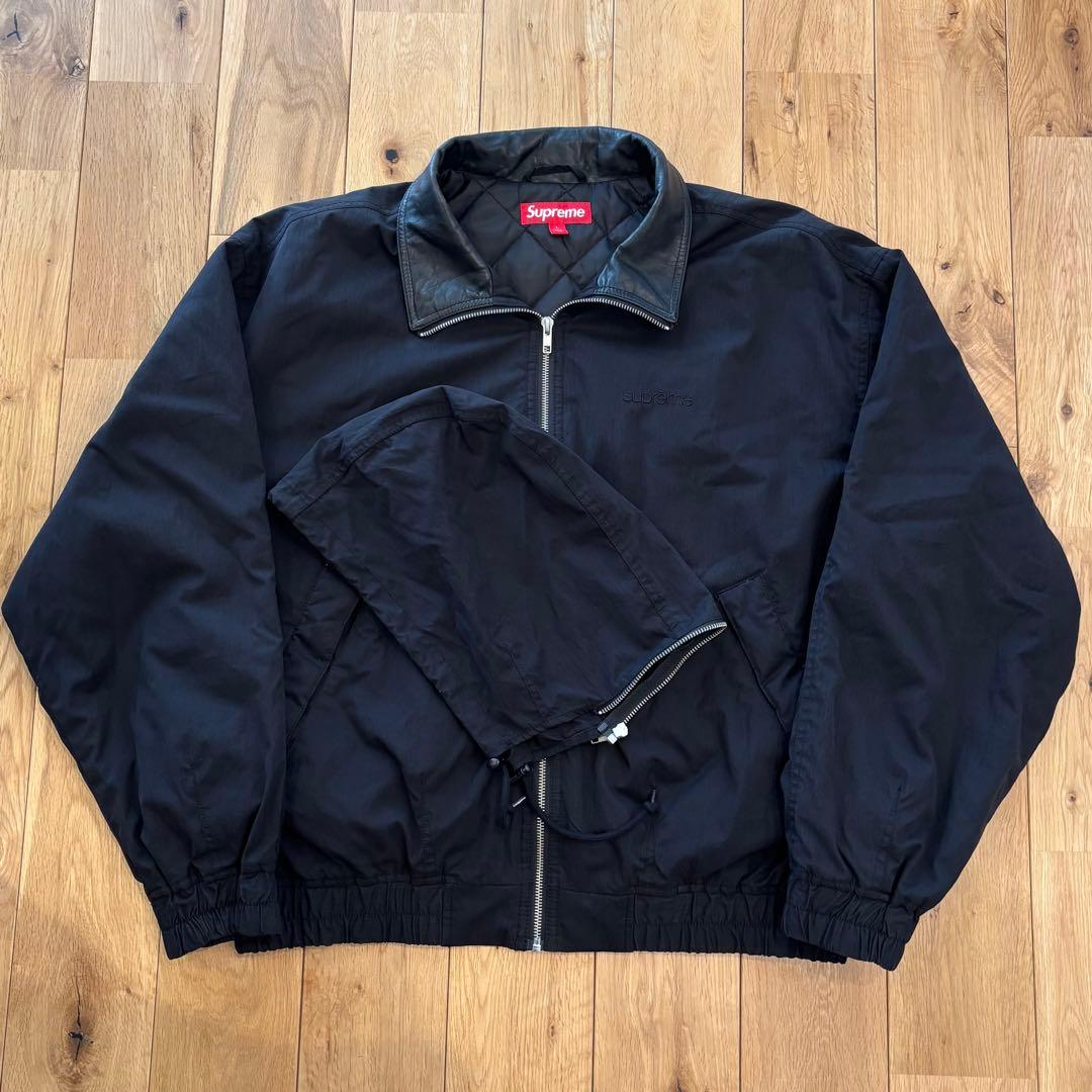 新作 Supreme Leather Collar Utility Jacket