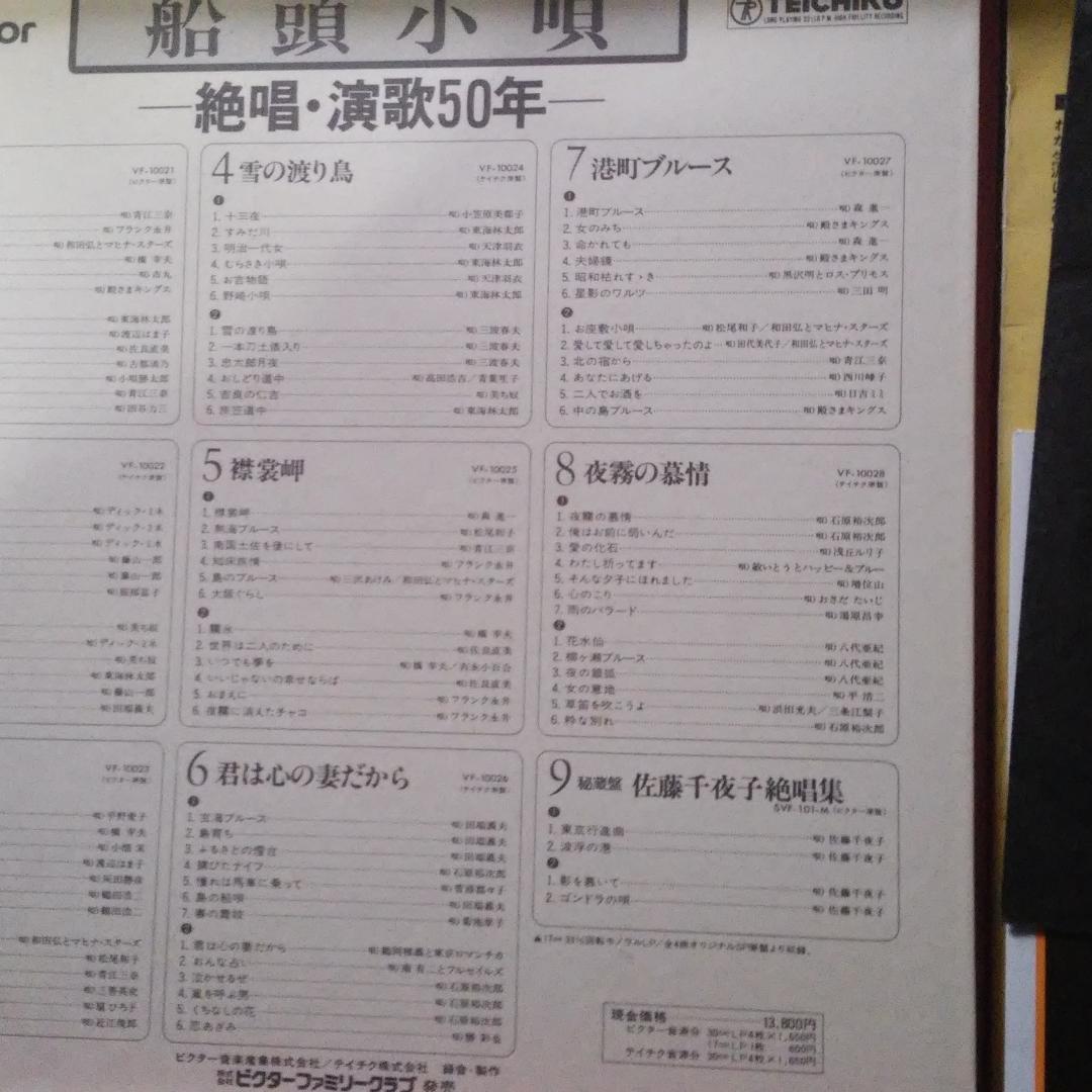 Victor Teichiku共作　（船頭小唄・絶唱・演歌５０年）LP盤