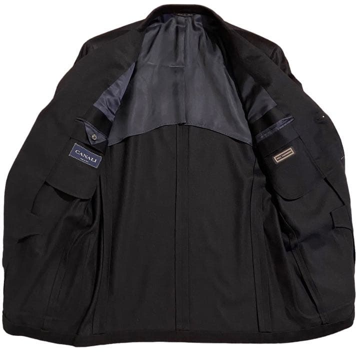 CANALI カナーリ カシミヤ 100% イタリア製 テーラードジャケット 黒