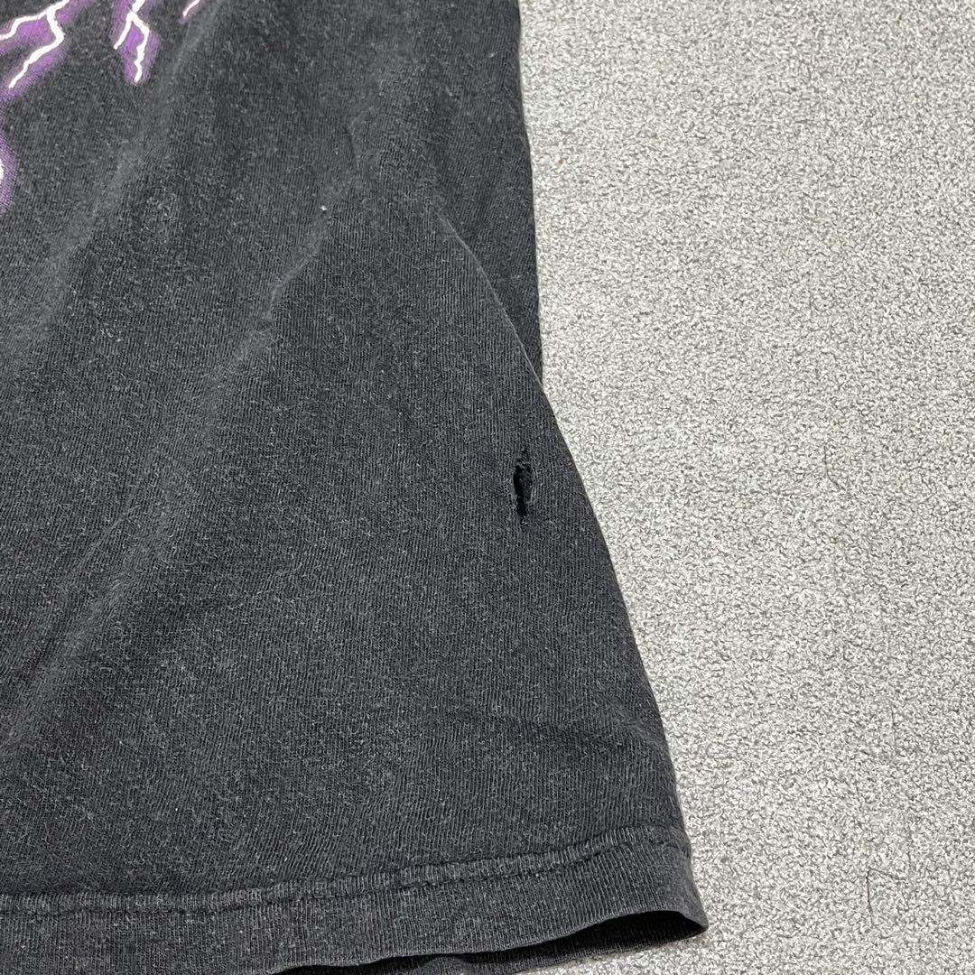 086 希少★ 90s American Thunder Tシャツ 雷 イーグル