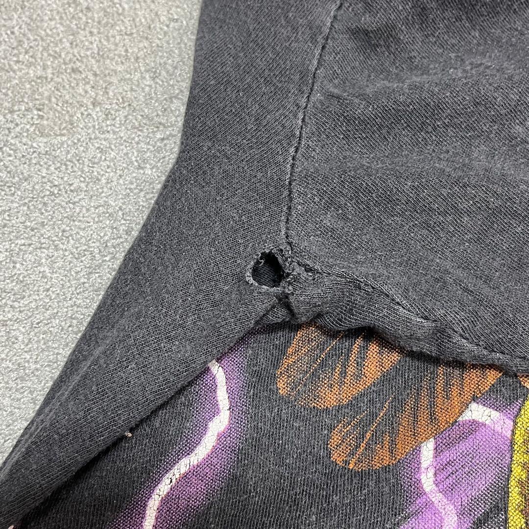 086 希少★ 90s American Thunder Tシャツ 雷 イーグル