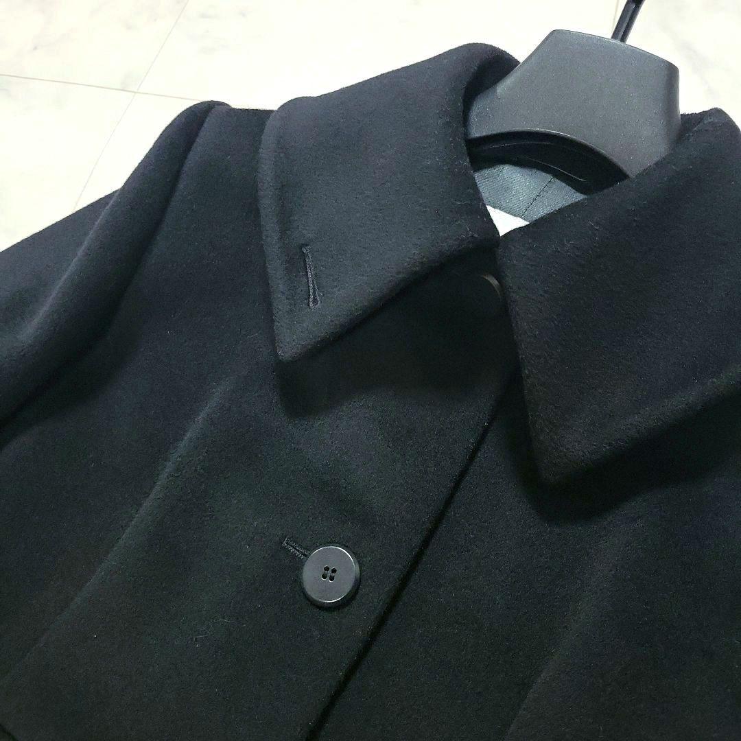 美品【Max Mara】マックスマーラ　白タグ　ロングコート　ブラック　カシミヤ