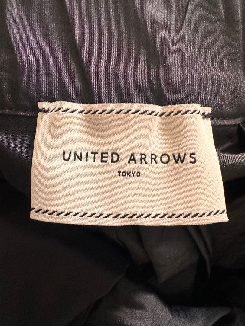UNITED ARROWS ブラック タフタボリュームギャザースカート 36