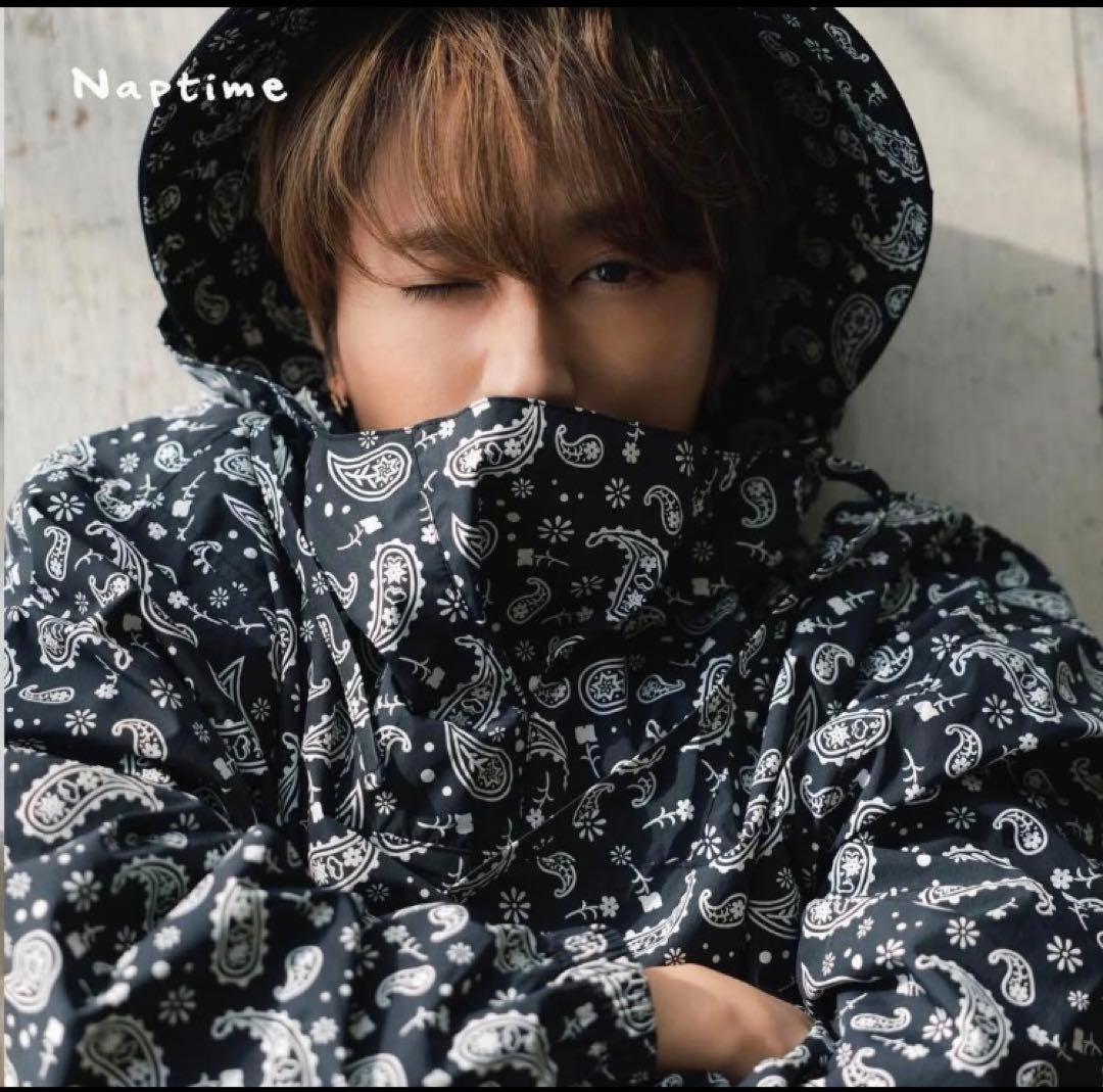 みけ様　Naptime. ナップタイム　ナイロンパーカー　総柄　ブラック