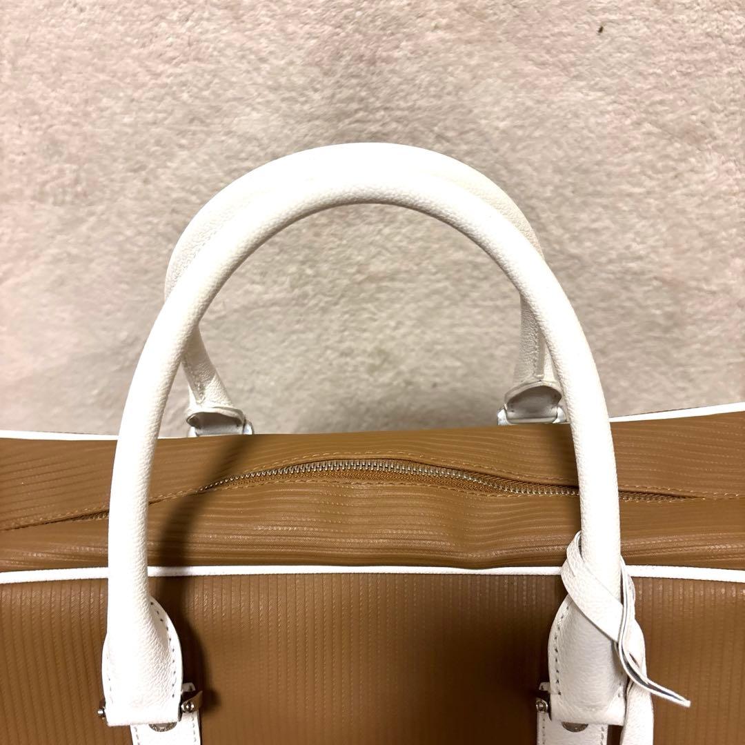 美品⭐️BVLGARI ボストンバッグ　ミレリゲ　チャーム　南京錠　PVC レザー