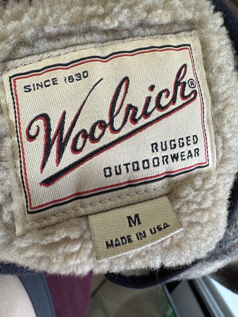 Woolrich M ウール混紡 チェック柄ベスト