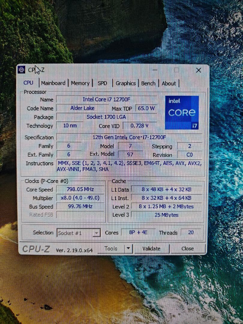 CPU Intel Core i7-12700F CPU LGA 1700